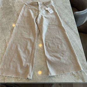 ZARA WOMENS NEW W TAGS MARINE STRAIGHT WIDE LEG PANTS SIZE 12